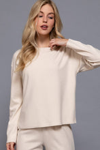 Load image into Gallery viewer, Long Sleeve Round Neck Soft Knit Top: BRG-maroon / S