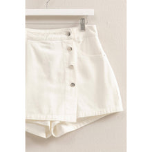 Load image into Gallery viewer, Enzyme Wash Buttoned Denim Skort: DENIM