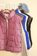 Load image into Gallery viewer, Solid & Leopard Puffer Padded Warm Vest: LEOPARD