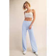 Load image into Gallery viewer, MODAL SCUBA PIPING STRAIGHT PANT: Black/Cream
