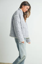 Load image into Gallery viewer, FLORAL QUILTED JACKET WITH LIGHTWEIGHT BOHO PRINT: LAVENDER / IVORY