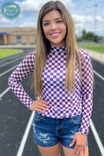 Load image into Gallery viewer, Pep Rally Mesh Top Purple