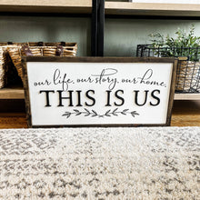 Load image into Gallery viewer, This is Us Laser 3D Wood Sign: Dark Walnut