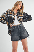Load image into Gallery viewer, Lena Plaid Flannel Black / Contemporary