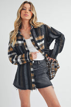 Load image into Gallery viewer, Lena Plaid Flannel Black / Contemporary