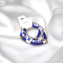 Load image into Gallery viewer, Royal Blue and White Game Day Bracelet Stack