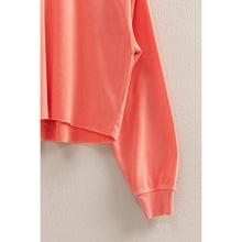 Load image into Gallery viewer, Blue Cropped Sweatshirt With Raw Hem