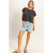 Load image into Gallery viewer, Boxy Crew Neck Top: PINK