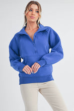 Load image into Gallery viewer, Long Dove Funnel Neck Half Zip: Pink