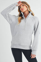 Load image into Gallery viewer, Long Dove Funnel Neck Half Zip: Pink