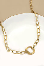 Load image into Gallery viewer, 18K STAINLESS STEEL TARNISH FREE OVAL NECKLACE | GOLD