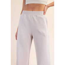 Load image into Gallery viewer, MODAL SCUBA PIPING STRAIGHT PANT: Black/Cream
