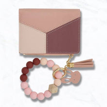 Load image into Gallery viewer, Faux Leather Bunny Cut Out Keychain Wallet: Pink
