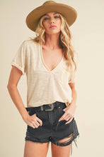 Load image into Gallery viewer, Zoie V-Neck Short Sleeve: Ivory / Contemporary
