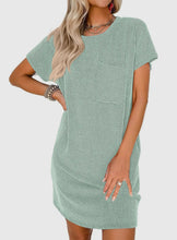 Load image into Gallery viewer, Light Green Casual Summer Dress
