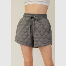 Load image into Gallery viewer, Army Green Quilted Shorts
