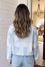 Load image into Gallery viewer, LAS Patchwork Floral Print Mock Neck Sweatshirt (S-XL): Green / M
