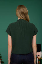 Load image into Gallery viewer, MOCK NECK POCKET DETAIL SHORT SLEEVE KNIT SWEATER: LIGHT TAUPE
