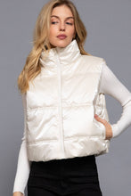 Load image into Gallery viewer, High Neck Zip Up Vest: TPE-taupe
