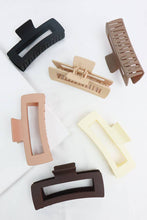 Load image into Gallery viewer, Matte Jumbo Cut Out Rectangle Hair Claw: MIX COLOR / ONE(12)
