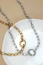 Load image into Gallery viewer, 18K STAINLESS STEEL TARNISH FREE OVAL NECKLACE | GOLD
