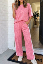 Load image into Gallery viewer, LAS Leopard Side Striped Pants Set (S-4X): Pink / M
