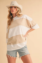 Load image into Gallery viewer, Polly Color Block Top: Salmon Mauve / Contemporary

