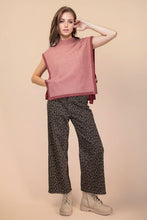 Load image into Gallery viewer, Side Tie Detail Knit Sweater Vest Top: OATMEAL
