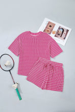 Load image into Gallery viewer, PRETTY BASH Stripe Corded Knit Tee &amp; Short Set: Sky Blue Stripe / S
