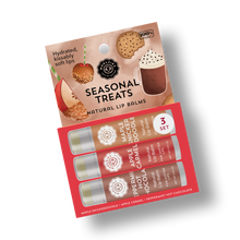 Load image into Gallery viewer, Natural Shea Butter Lip Balm Trio – Seasonal Treats
