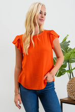 Load image into Gallery viewer, TULIP SLEEVE BACK BUTTON BLOUSE: KELLY GREEN
