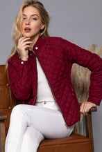 Load image into Gallery viewer, Suede Piping Detail Rib Quilted Padding Jacket : TAUPE
