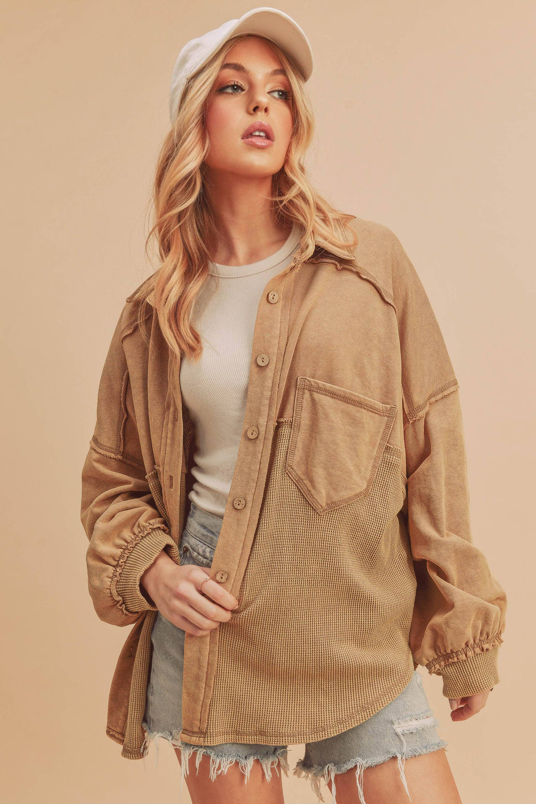 Judie Jacket: Oat / Outerwear