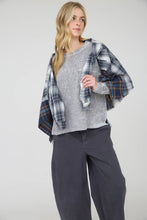 Load image into Gallery viewer, WASHED POCKET DETAIL LONG SLEEVE RIB KNIT TOP: CREAM
