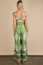 Load image into Gallery viewer, Boho Printed Smocking Detail Jumpsuit: TAUPE
