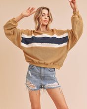 Load image into Gallery viewer, Navy/Ivory/Tan Sweatshirt
