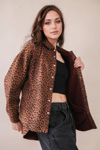 Load image into Gallery viewer, Oversized Leopard Printed Button Down Shirt: MOCHA MIX
