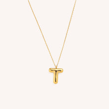 Load image into Gallery viewer, Bubble Initial Charm Necklaces- Gold: C
