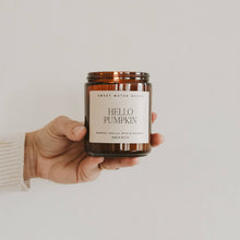 Load image into Gallery viewer, Hello Pumpkin 9 oz Soy Candle - Fall Decor &amp; Gifts
