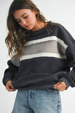 Load image into Gallery viewer, Navy/Ivory/Tan Sweatshirt
