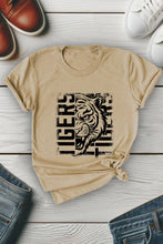 Load image into Gallery viewer, Distressed Tiger Unisex Round Neck Tee: H Grey/Brwn / M / Graphic T-Shirt
