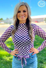 Load image into Gallery viewer, Pep Rally Mesh Top Purple
