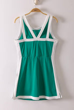 Load image into Gallery viewer, Color Block Activewear Mini Dress W/ Bra Cap: TOMATO
