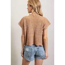 Load image into Gallery viewer, DROP SHOULDER RIB-KNIT SWEATER TOP : Brown
