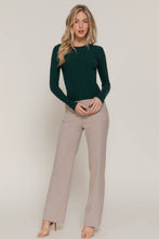 Load image into Gallery viewer, Long Sleeve Crew Neck Viscose Rib Sweater: Red-Red
