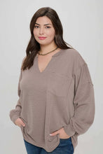 Load image into Gallery viewer, Light mocha long sleeve top
