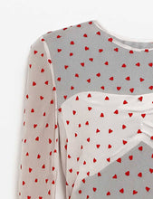 Load image into Gallery viewer, Women Heart See Through Long Sleeves Mesh Blouse: White

