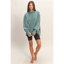 Load image into Gallery viewer, Oversized Seam Detail Long Sleeve Top: MINT

