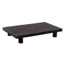 Load image into Gallery viewer, Distressed Black Wooden Rectangle Riser
