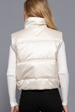 Load image into Gallery viewer, High Neck Zip Up Vest: BLK-black
